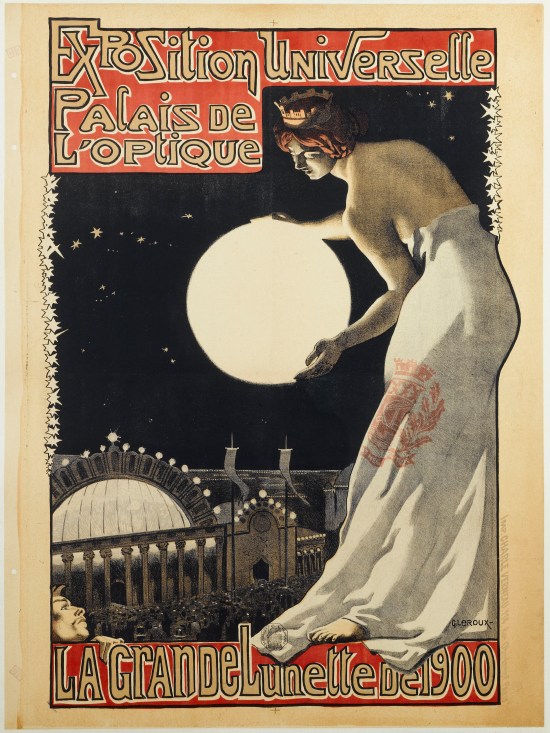 EXPOSITION UNIVERSELLE , PALAIS DE L'OPTIQUE, LA GRANDE LUNETTE DE 1900
